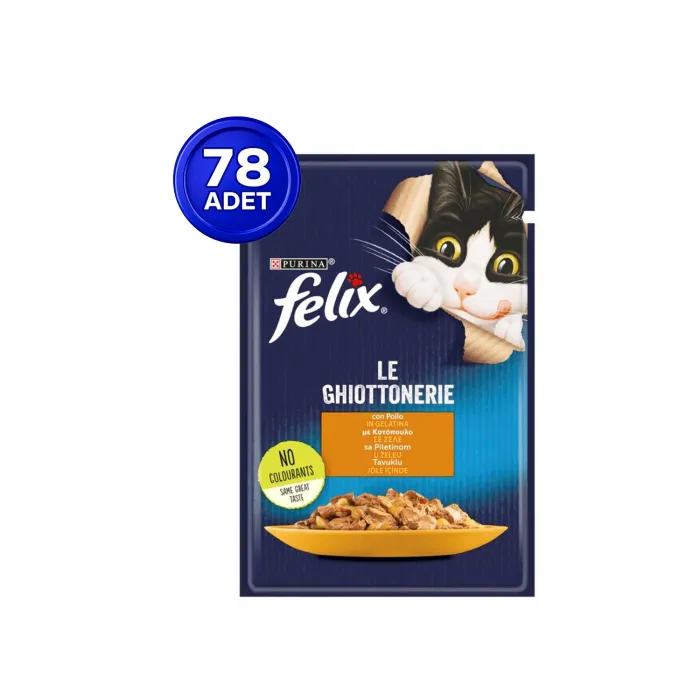 Felix Tavuklu Yaş Kedi Maması 85 Gr x 78 Adet