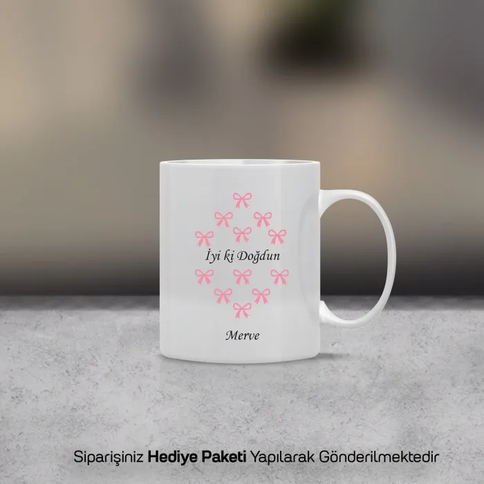 Fiyonk Temalı Kişiye Özel İsimli Kupa Bardak