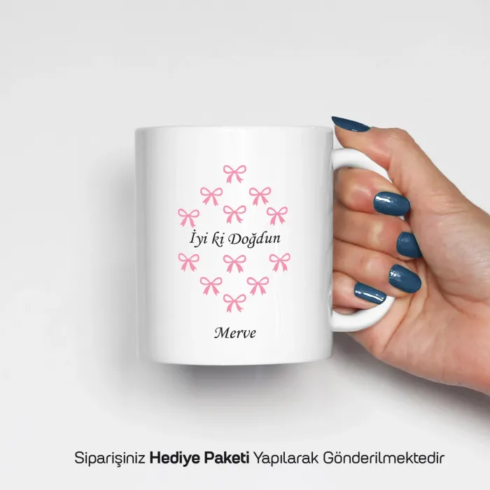 Fiyonk Temalı Kişiye Özel İsimli Kupa Bardak