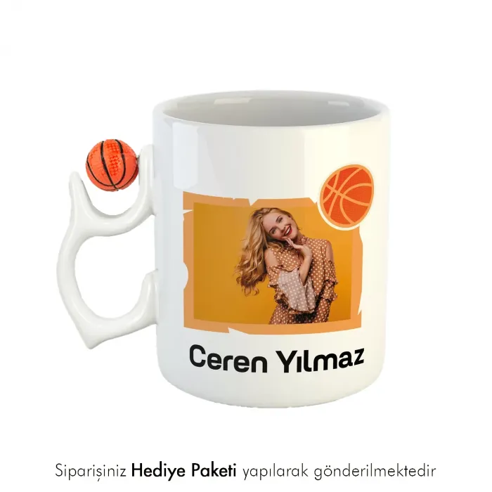 Fotoğraf Baskılı Basketbol Toplu Hediye Kupa Bardak