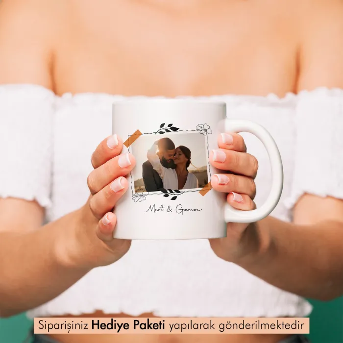 Fotoğraf ve İsim Baskılı Hediye Kahve Kupası
