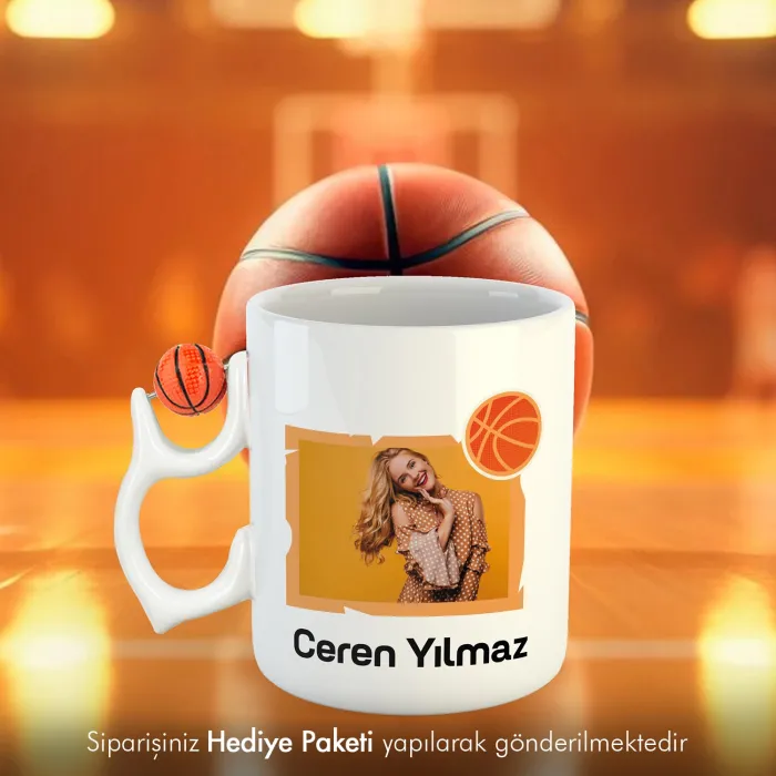 Fotoğraf Baskılı Basketbol Toplu Hediye Kupa Bardak