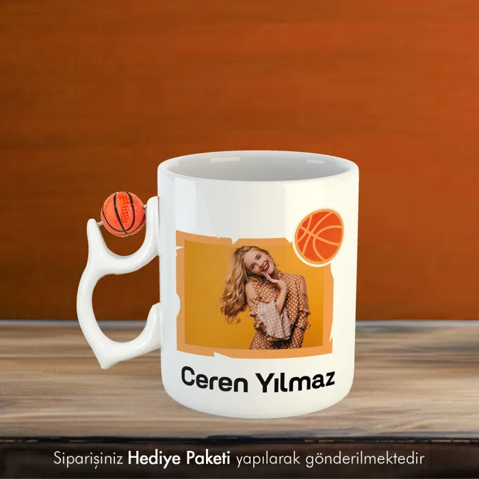 Fotoğraf Baskılı Basketbol Toplu Hediye Kupa Bardak