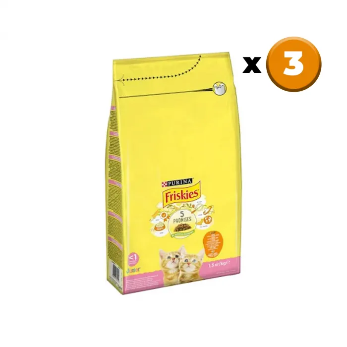 Friskies Yavru Tavuklu Kuru Kedi Maması 1.5 Kg x 3 Adet