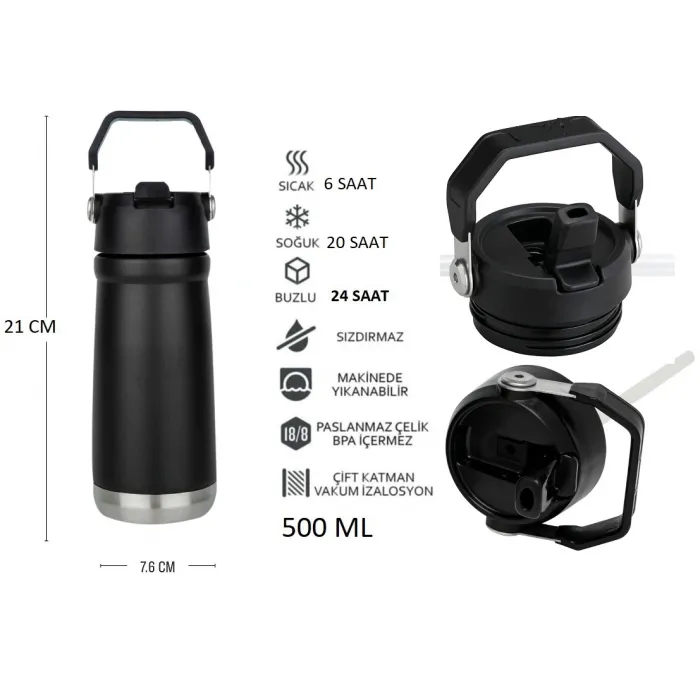 Globox Termos 500ml Siyah