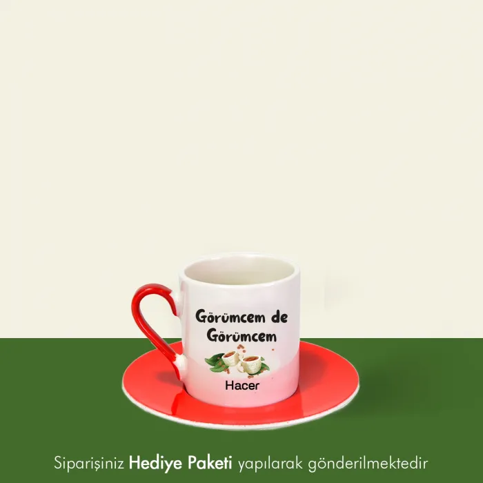 Görümcem De Görümcem Özel İsimli Hediye Kırmızı Fincan