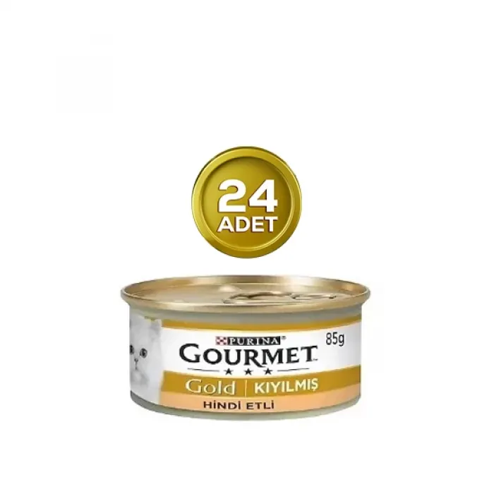 Gourmet Gold Kıyılmış Hindili Kedi Konservesi 85 Gr x 24 Adet