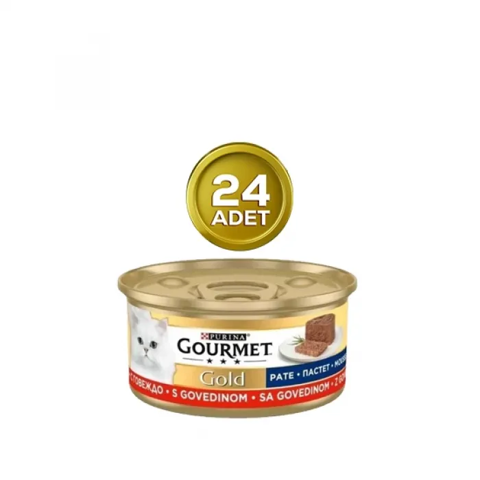 Gourmet Gold Kıyılmış Sığır Etli Kedi Konservesi 85 Gr x 24 Adet