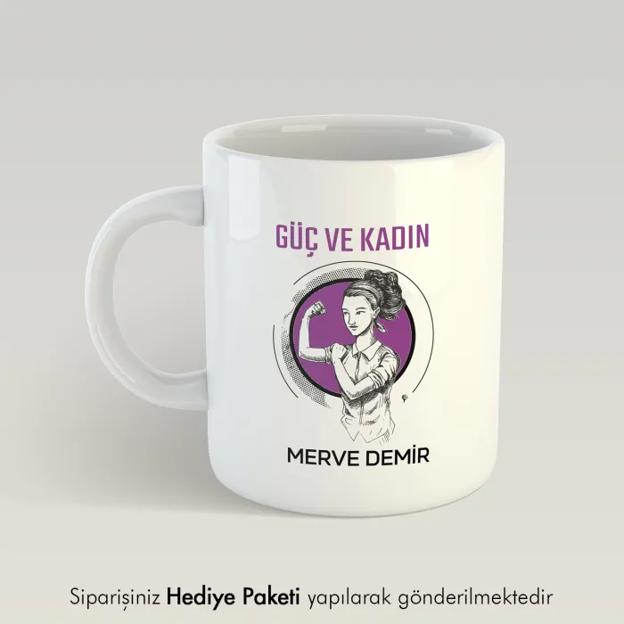 Güç Ve Kadın Tasarımlı Kupa Bardak