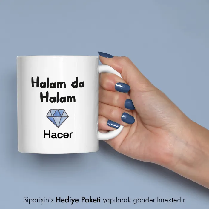Halam Da Halam Kişiye Özel İsimli Kupa Bardak