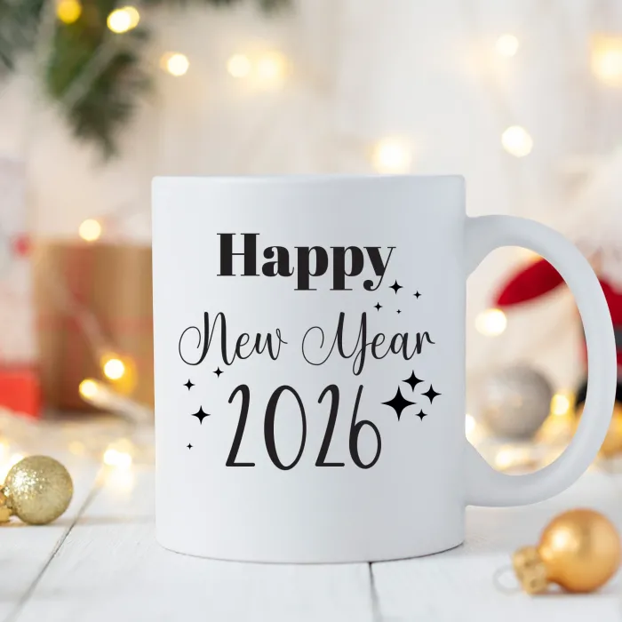 Happy New Year Yılbaşı 2026 Hediyesi Kupa Bardak