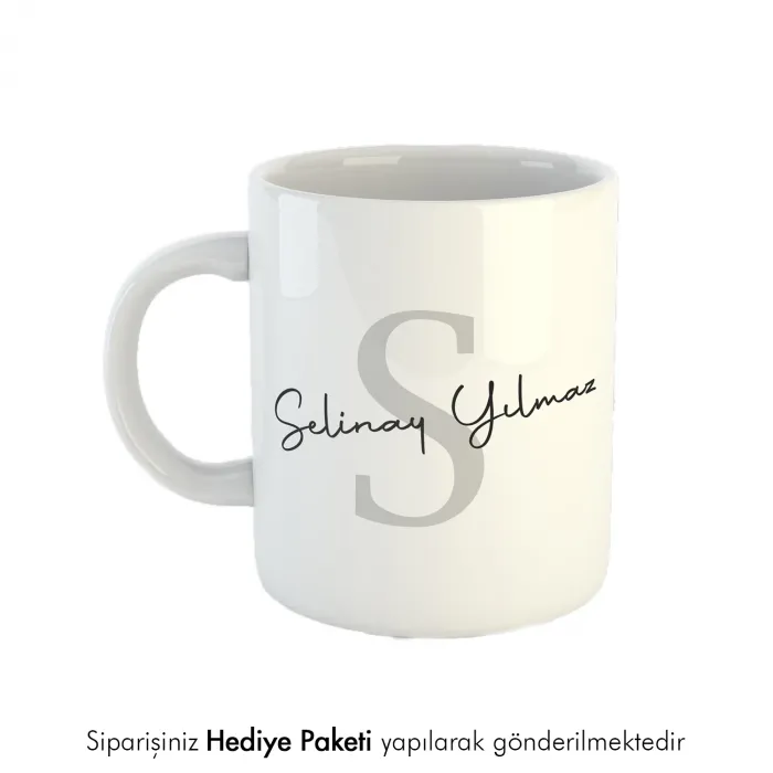 Harf Baskılı İsme Özel Kupa Bardak