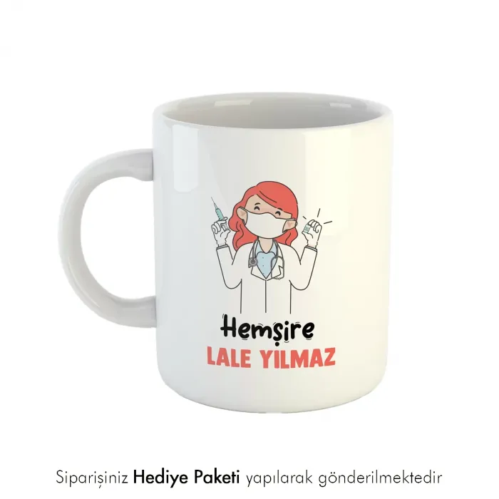 Hemşireye Özel İsimli Hediye Kupa