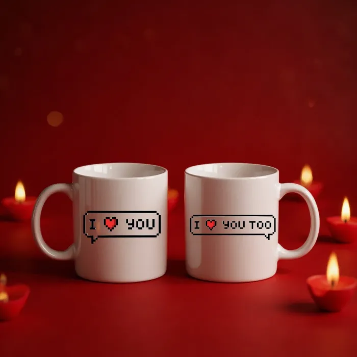 I Love You Too Çift Kupa Seti