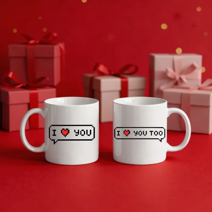 I Love You Too Çift Kupa Seti