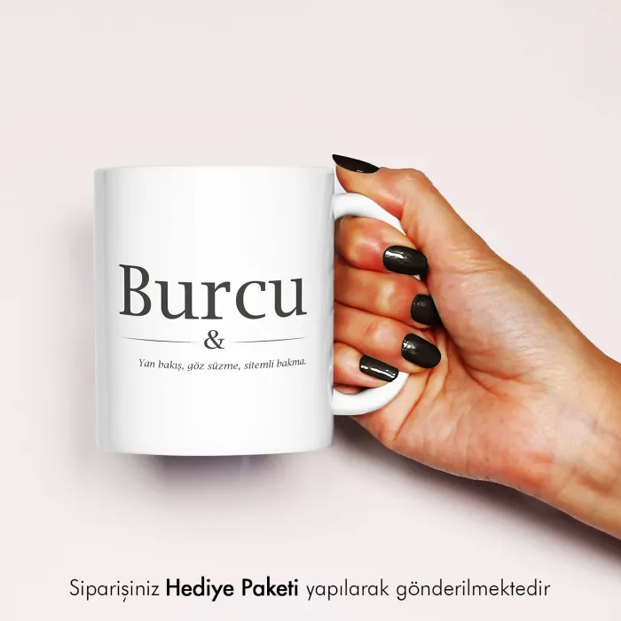 İsim Ve Anlamı Yazılı Hediye Kupa Bardak