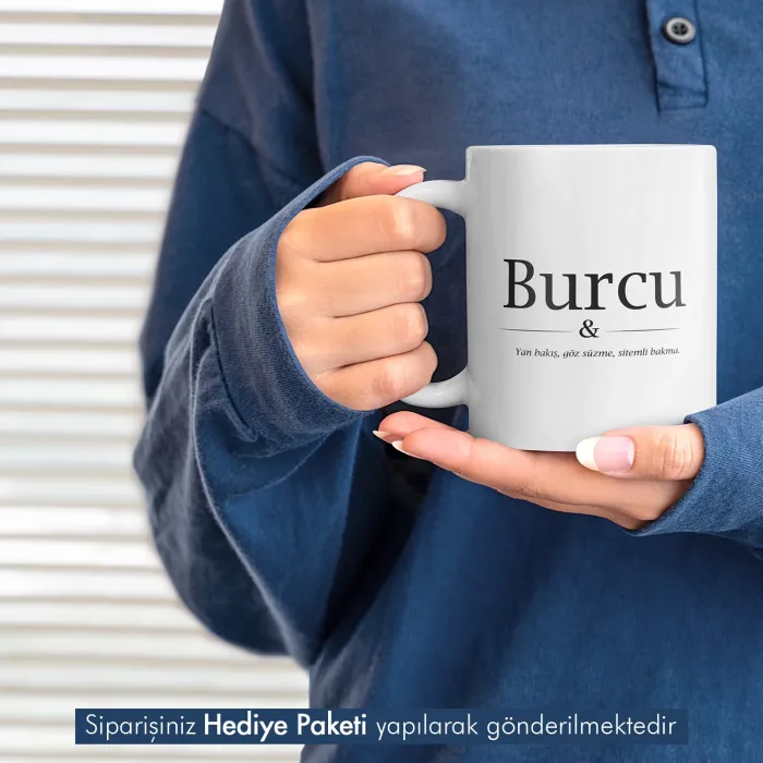 İsim Ve Anlamı Yazılı Hediye Kupa Bardak