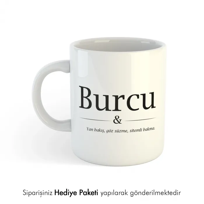 İsim Ve Anlamı Yazılı Hediye Kupa Bardak