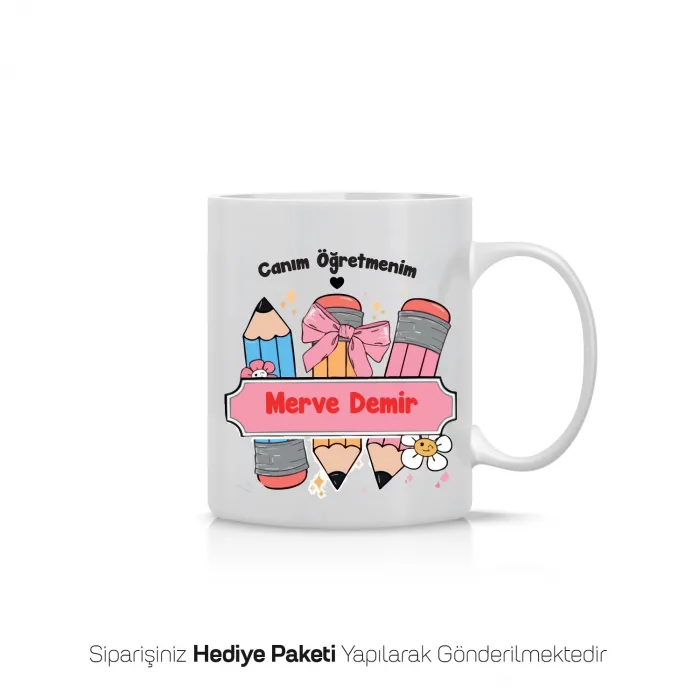 İsme Özel Canım Öğretmenim Kupa Bardak