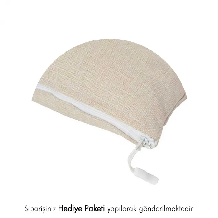 Kişiye Özel İsimli Eğlenceli Keten El Cüzdanı Çanta