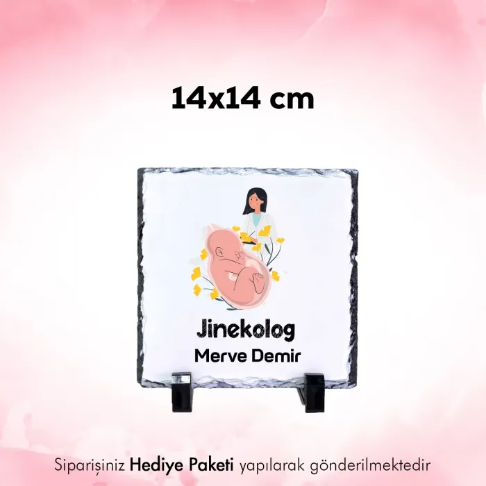 Jinekoloğa Özel İsim Baskılı Doğal Taş