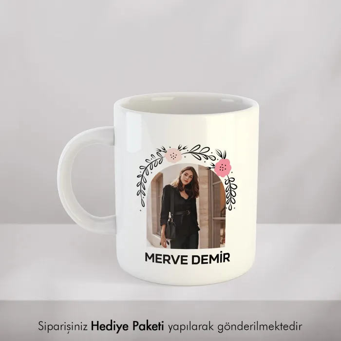 Kadınlar Gününe Fotoğraf Ve İsim Baskılı Hediye Kupa Bardak