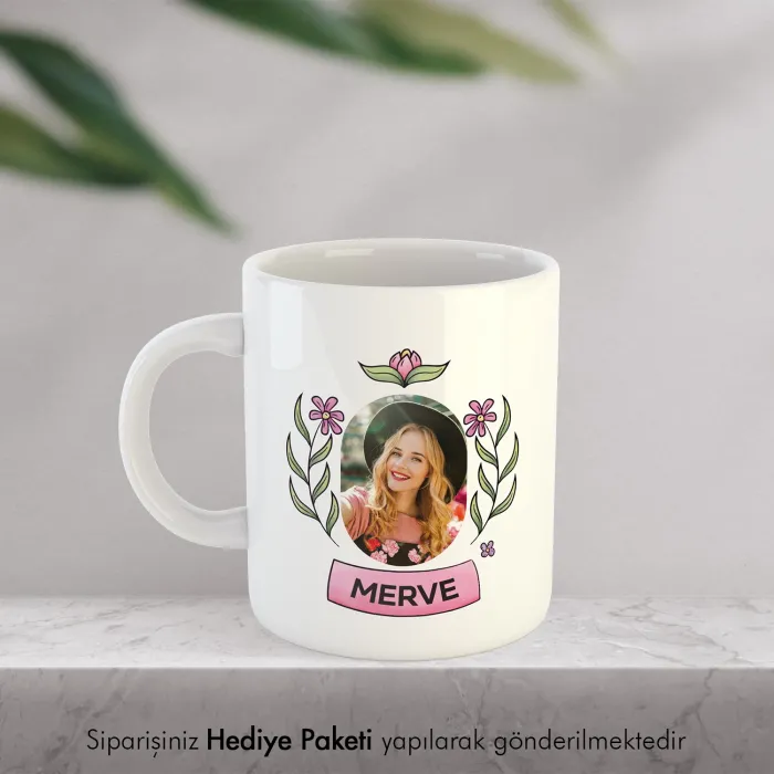 Kadınlar Gününe Özel Fotoğraf Ve İsim Baskılı Kupa Bardak