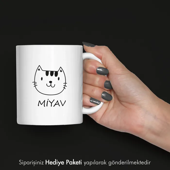 Kedi Temalı Kahve Kupası