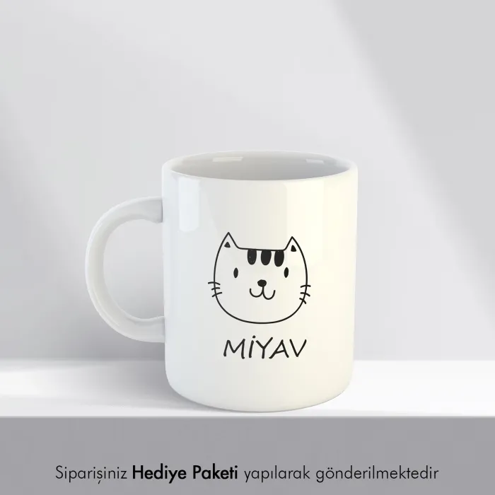 Kedi Temalı Kahve Kupası