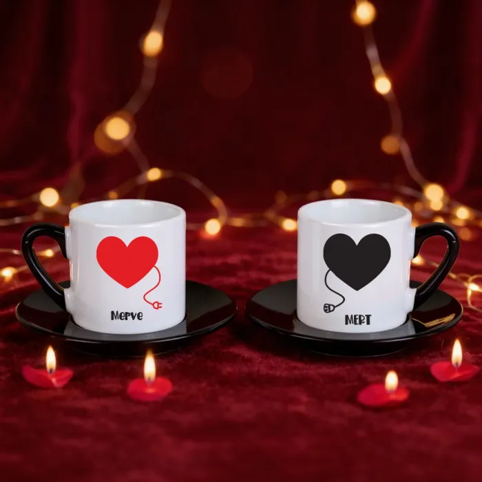 Kalbim Sana Bağlı Temalı 2li Fincan Seti