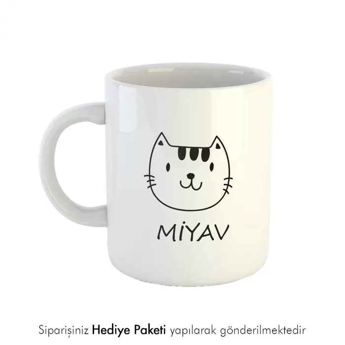 Kedi Temalı Kahve Kupası