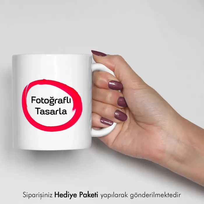 Kendin Tasarla Fotoğraf Baskılı Hediye Kupa Bardak