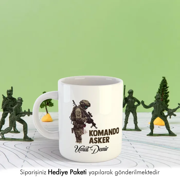 Komandoya Özel İsimli Hediye Kupa