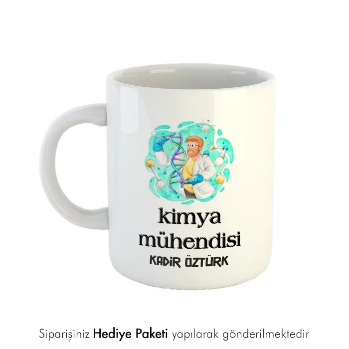 Kimya Mühendisine Özel İsimli Hediye Kupa