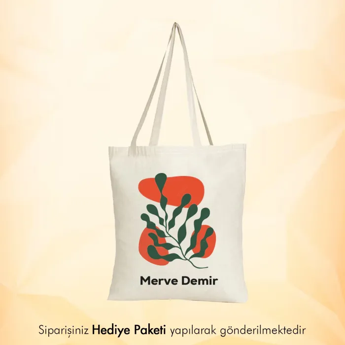 Kişiye Özel İsimli Askılı Bez Çanta