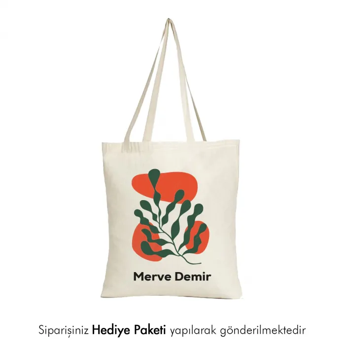 Kişiye Özel İsimli Askılı Bez Çanta
