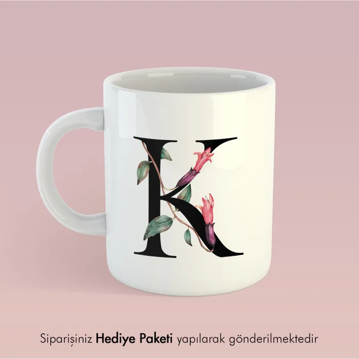 Kişiye Özel Harf Baskılı Kupa Bardak