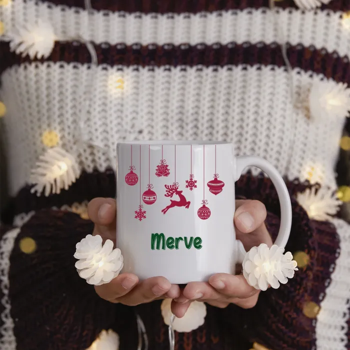 Kişiye Özel Noel Geyiği Kupası