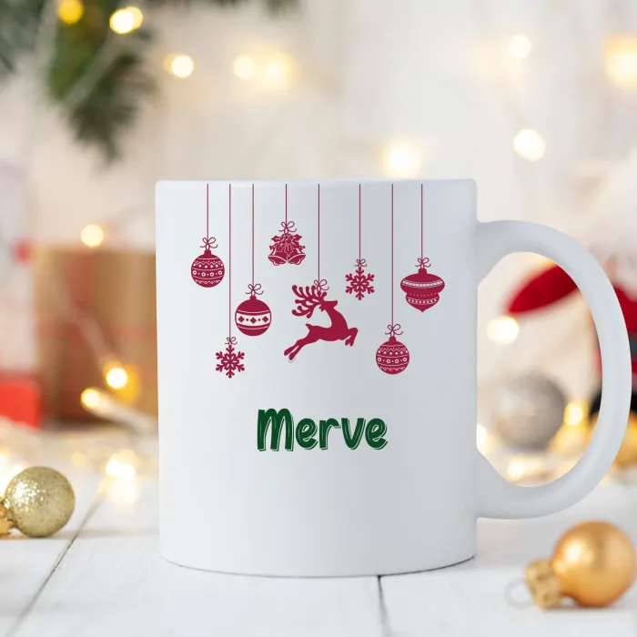 Kişiye Özel Noel Geyiği Kupası