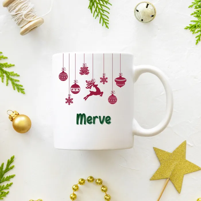 Kişiye Özel Noel Geyiği Kupası