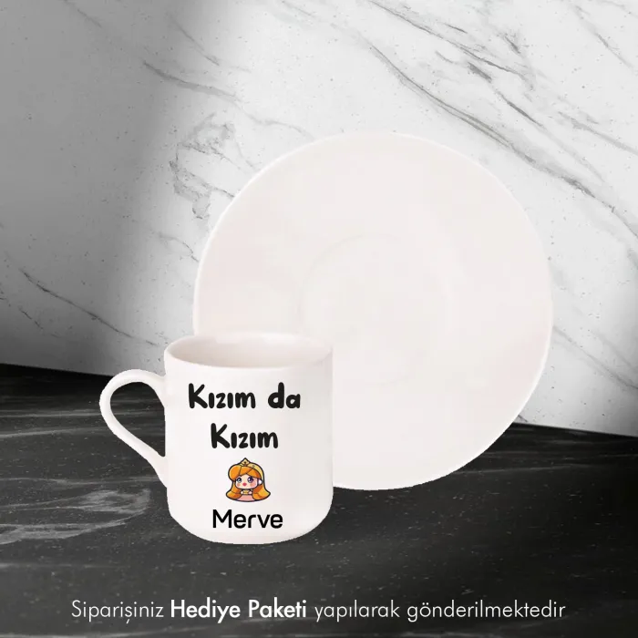 Kızım Da Kızım Kişiye Özel İsimli Hediye Beyaz Fincan