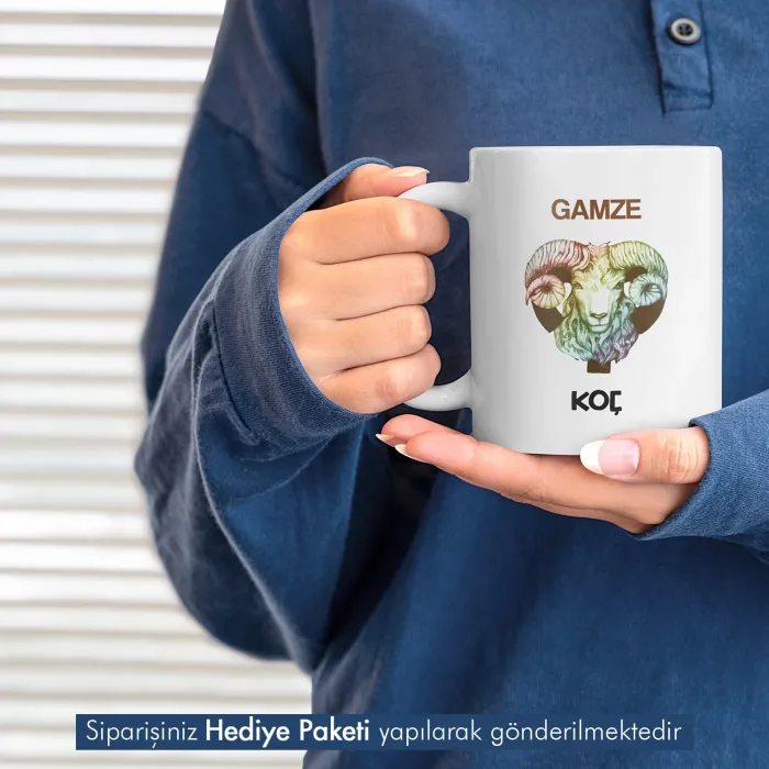 Koç Burcuna Hediye Kupa Bardak