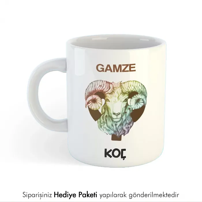 Koç Burcuna Hediye Kupa Bardak