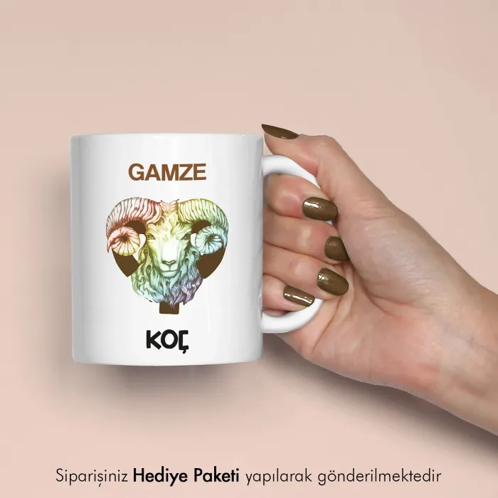 Koç Burcuna Hediye Kupa Bardak