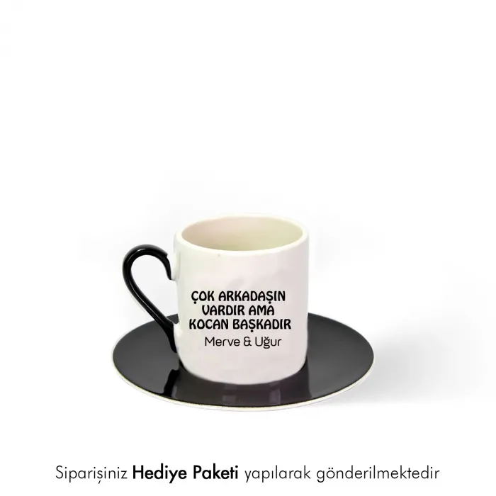 Kocan Başkadır Temalı Kişiye Özel İsimli Hediye Siyah Fincan