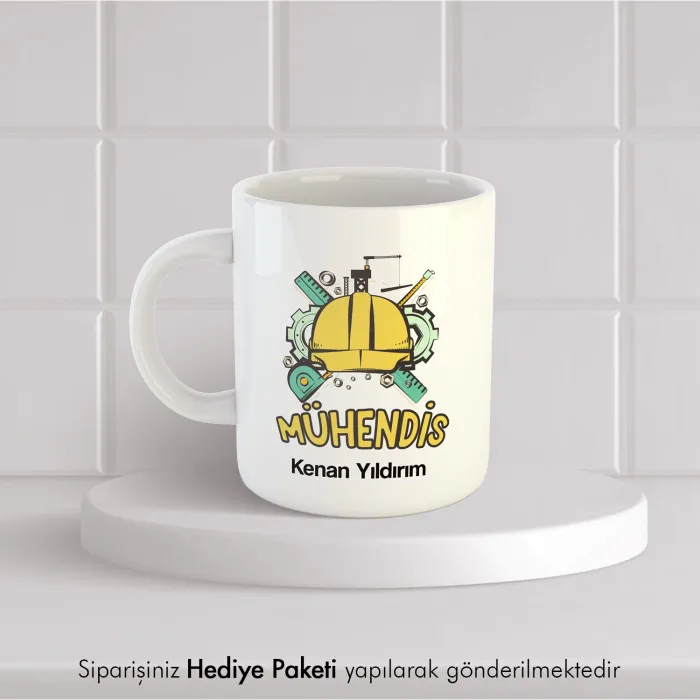 Mühendise Özel İsimli Hediye Kupa