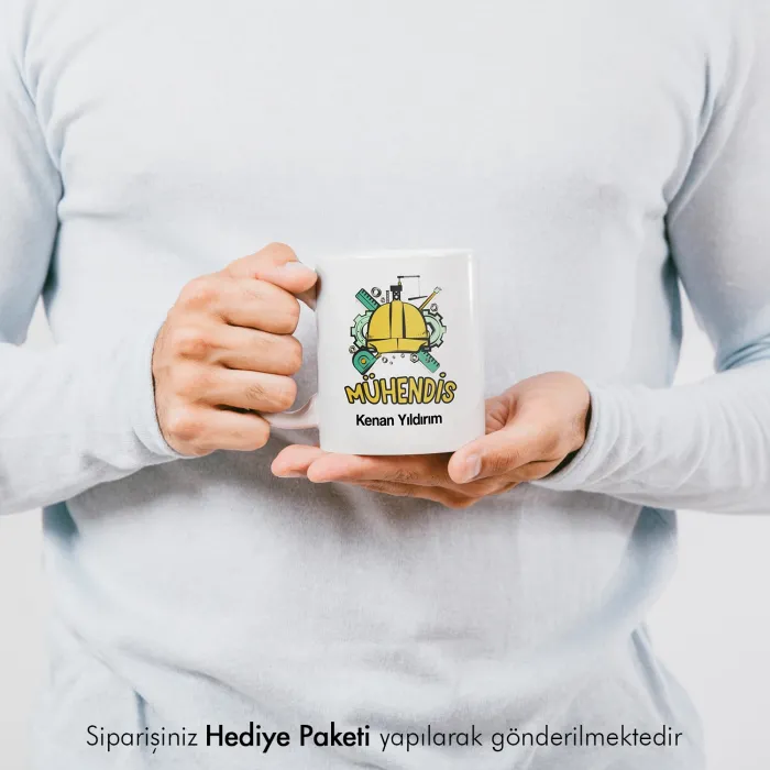 Mühendise Özel İsimli Hediye Kupa