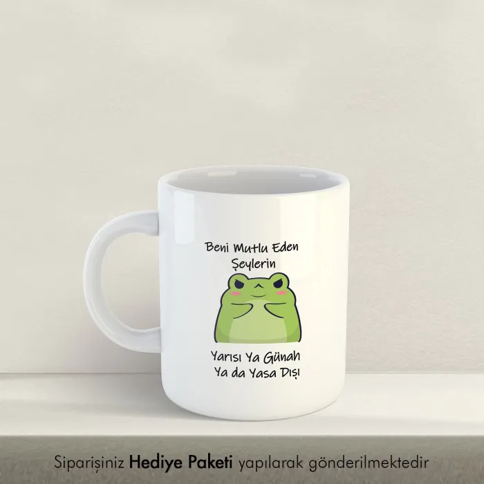 Kurbağa Temalı Kahve Kupası