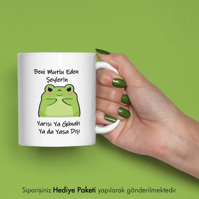 Kurbağa Temalı Kahve Kupası