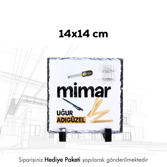 Mimara Özel İsim Baskılı Doğal Taş